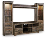 Trinell Brown 4-Piece Entertainment Center - Ornate Home