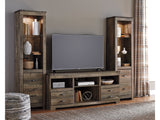 Trinell Brown 3-Piece Entertainment Center - Ornate Home