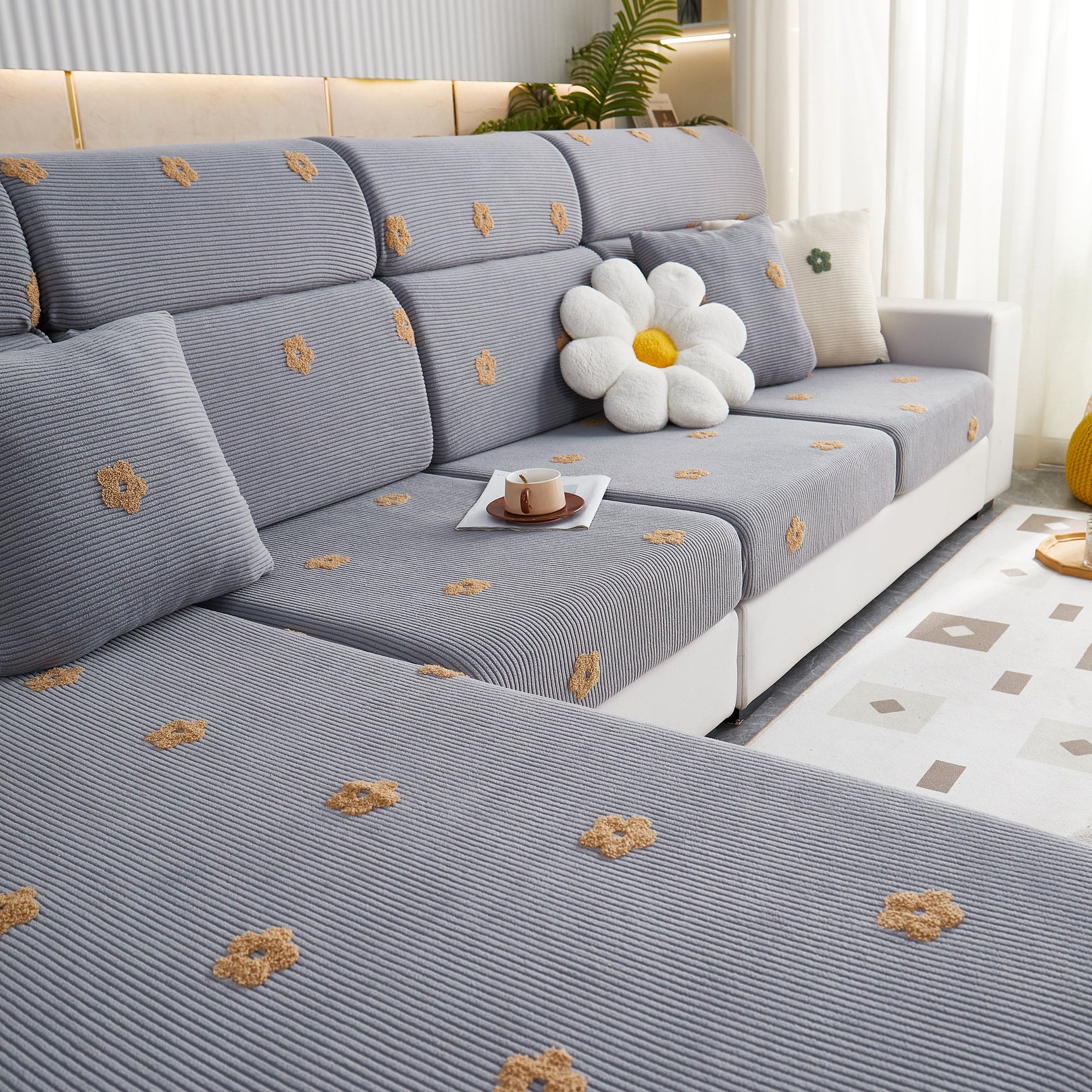 Polar Fleece Sofa Cushion Covers for Sofa 1/2/3/4 Seater, Best Seat Covers for Dogs, Pet Couch Protector