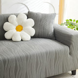 Textured Wave Stretch Sofa Couch Cover, Soft Washable Spandex Furniture Slipcovers