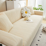 Textured Wave Stretch Sofa Couch Cover, Soft Washable Spandex Furniture Slipcovers