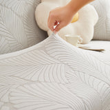 Jacquard Leaf Stretch Sofa Protector Cover Soft Washable Spandex Couch Slipcover