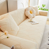 Jacquard Leaf Stretch Sofa Protector Cover Soft Washable Spandex Couch Slipcover