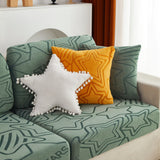 Starry Sky Jacquard Fleece Stretchable Non-Slip Cushion Covers Furniture Covers for L-Shaped Couch