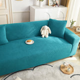 Grid Textured Stretch Sofa Cover, Soft Elastic Slipcover for Couch Protection