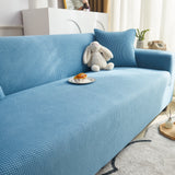 Grid Textured Stretch Sofa Cover, Soft Elastic Slipcover for Couch Protection