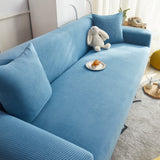 Grid Textured Stretch Sofa Cover, Soft Elastic Slipcover for Couch Protection