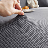 Grid Textured Stretch Sofa Cover, Soft Elastic Slipcover for Couch Protection