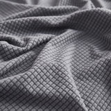Grid Textured Stretch Sofa Cover, Soft Elastic Slipcover for Couch Protection