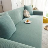 Grid Textured Stretch Sofa Cover, Soft Elastic Slipcover for Couch Protection