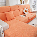 Stretch Sofa Covers with Skirt for Couch Seat and Cushion, Chaise, Sectional, 1/2/3/4 Seater Sofas
