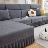 Tailored Sofa Cushion Covers Stretch Couch Seat Covers  with Skirt for Sectional Sofas