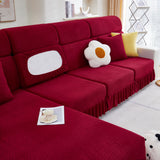 Tailored Sofa Cushion Covers Stretch Couch Seat Covers  with Skirt for Sectional Sofas