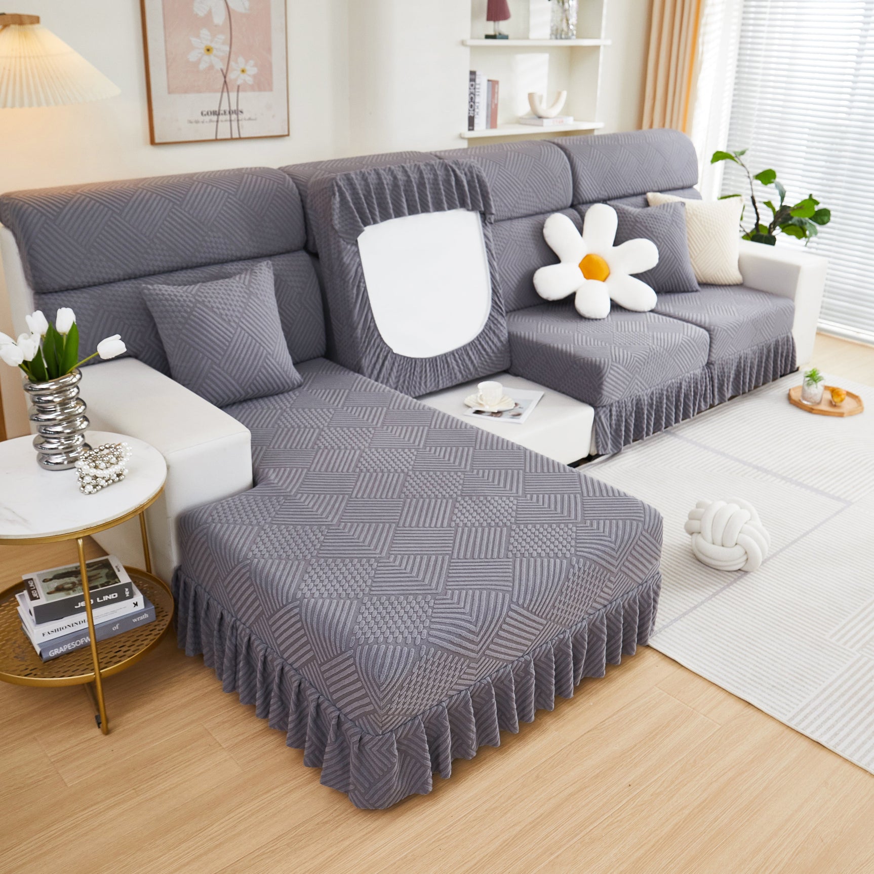 Stretch Sofa Covers for Couch Seats and Cushions, Suitable for 1/2/3/4/L Seater Sofas and Couches