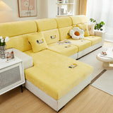 Super Stretch Seat Cushion/Couch Slipcover, Solid Couch Cushion Covers Washable Furniture Protector