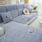 Super Stretch Seat Cushion/Couch Slipcover, Solid Couch Cushion Covers Washable Furniture Protector