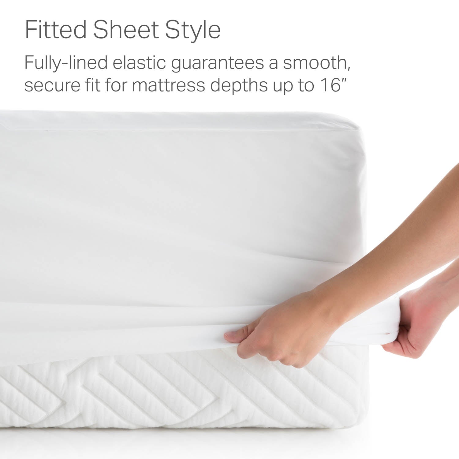 Hotel-Grade 5-Sided White Twin XL Mattress Protector