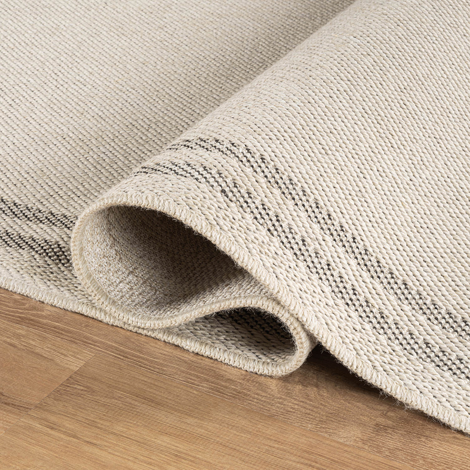 Woolen Bone 7 Washable Jute-Look Rug | Minimalist Decor