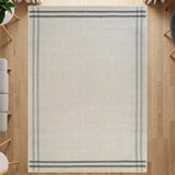 Woolen Bone 7 Washable Jute-Look Rug | Minimalist Decor