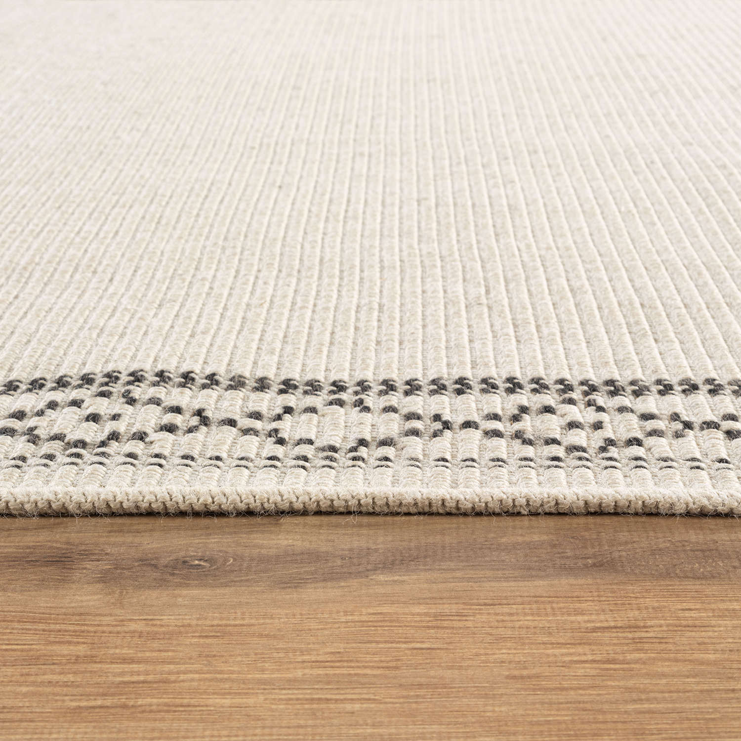 Woolen Bone Look Jute-Look Rug | Light & Stain-Resistant