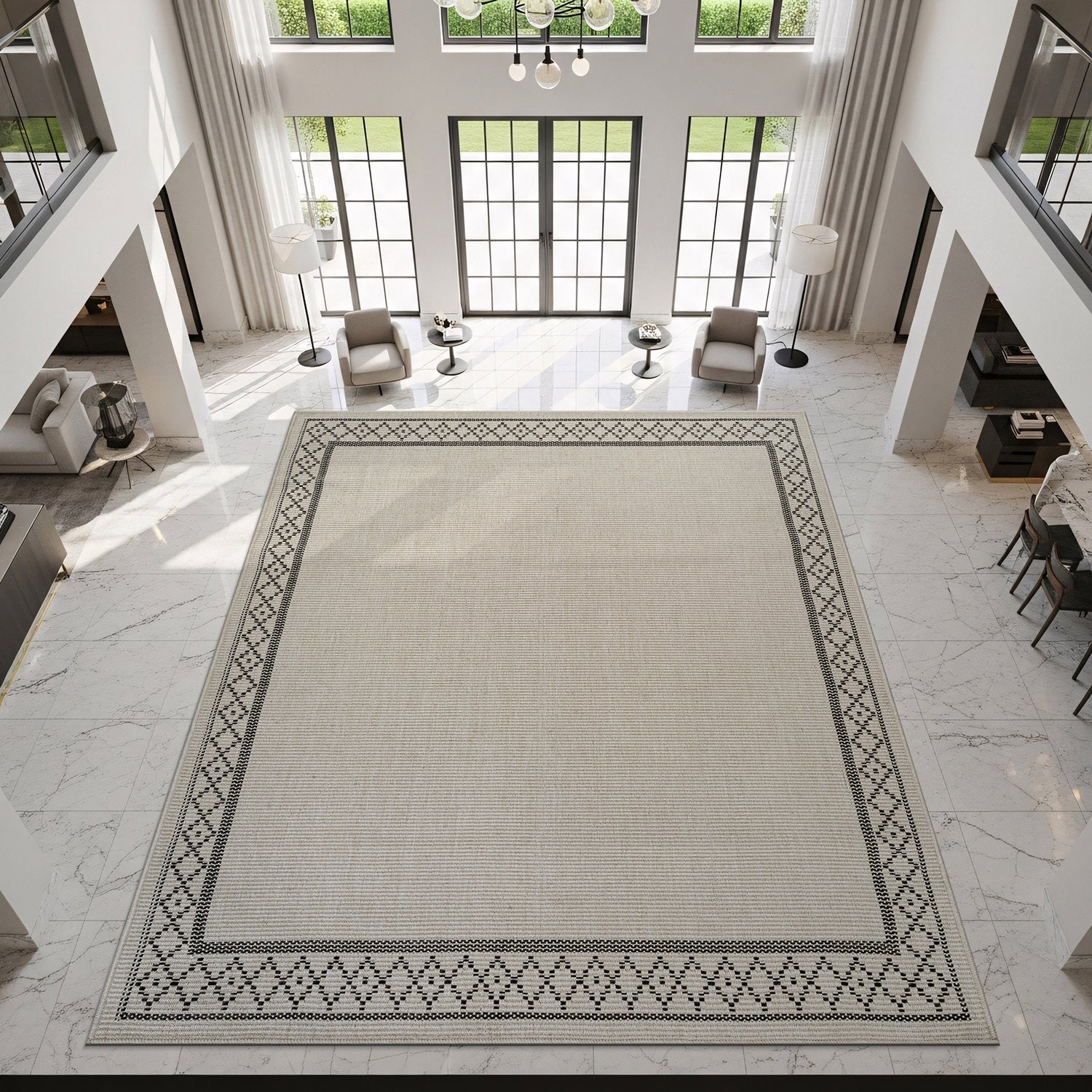 Woolen Bone Look Jute-Look Rug | Light & Stain-Resistant