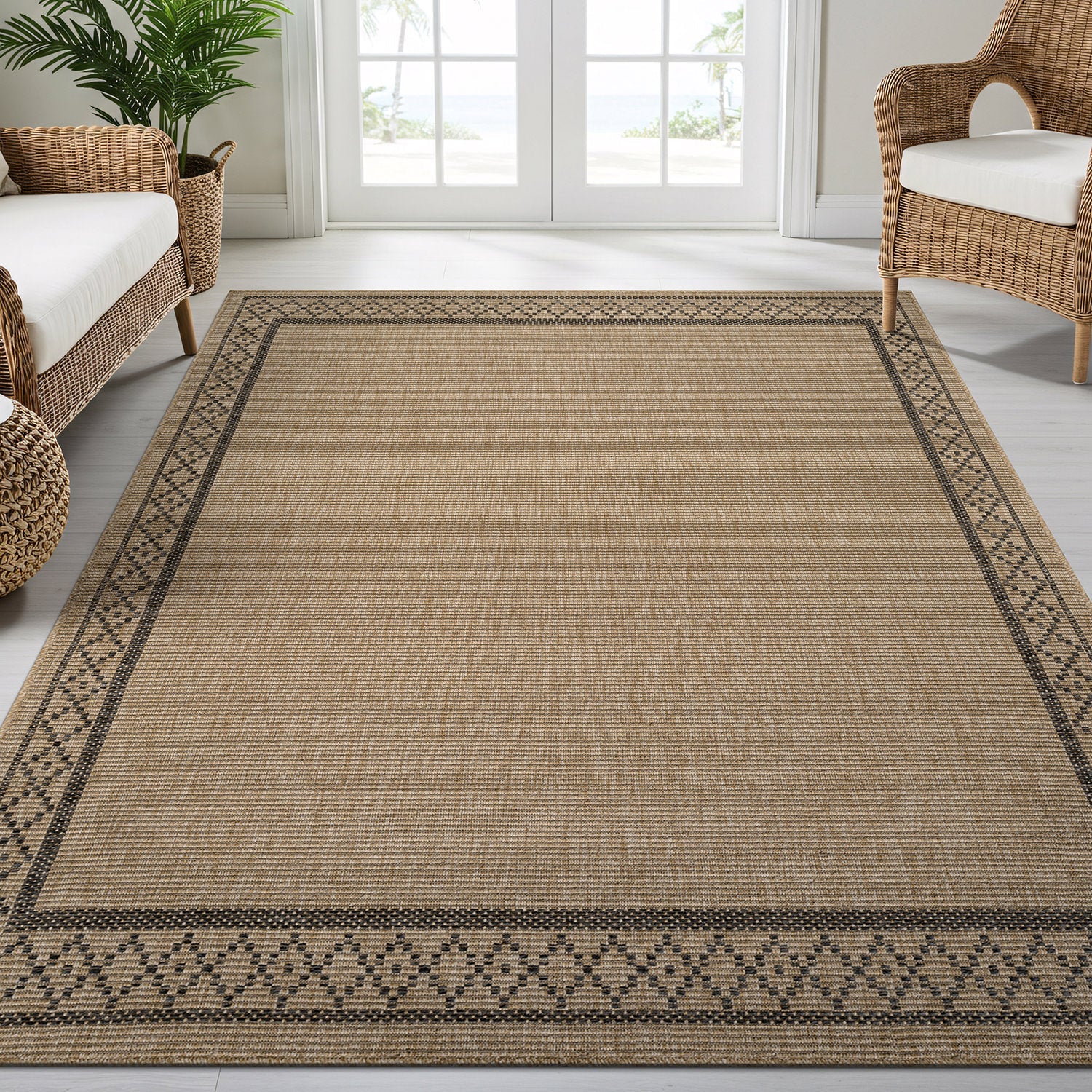 Woolen Natural Easy Jute-Look Area Rug | Pet-Friendly & Durable