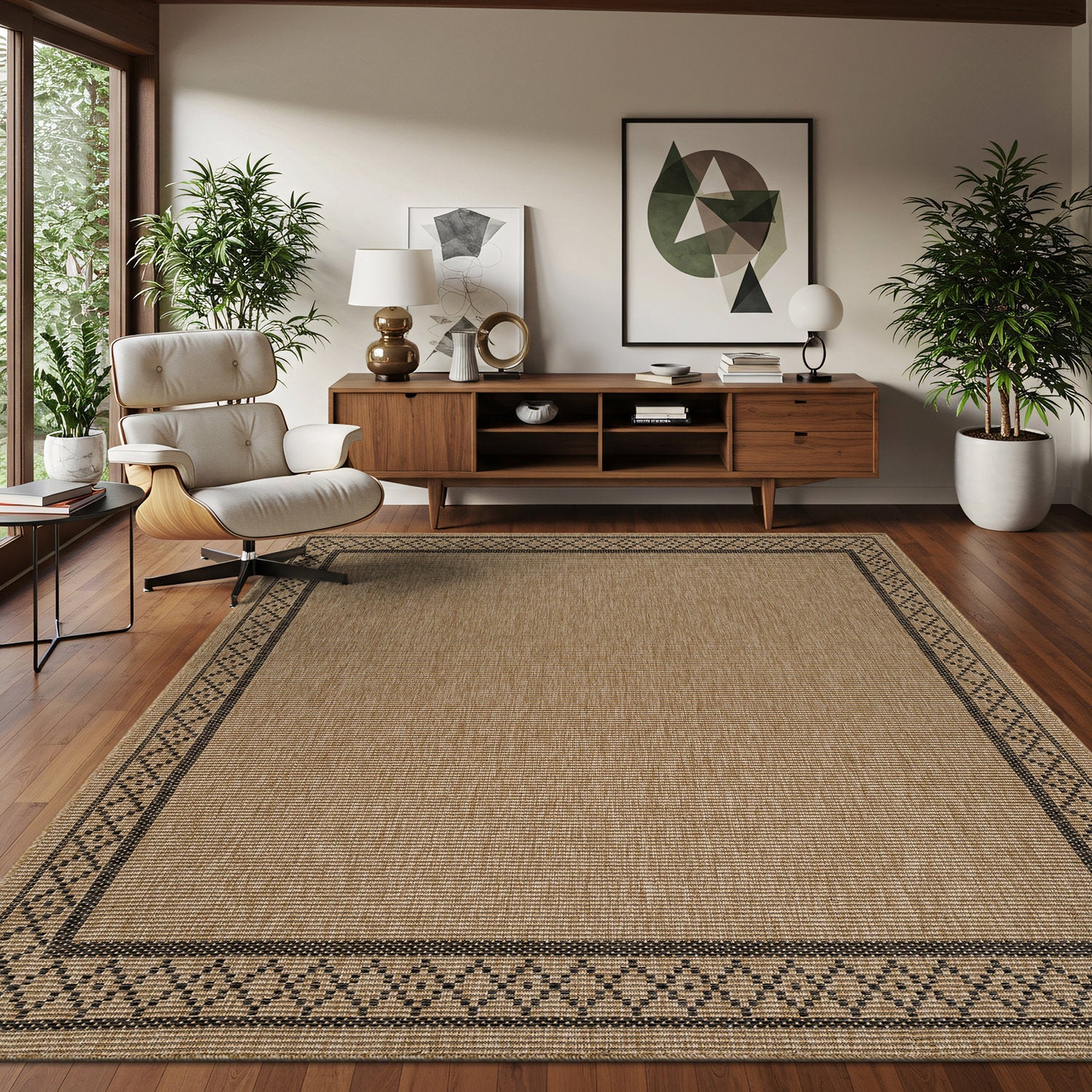 Woolen Natural Easy Jute-Look Area Rug | Pet-Friendly & Durable