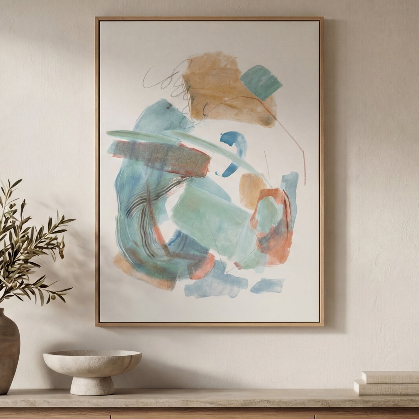 Prose Multicolor Framed Painting