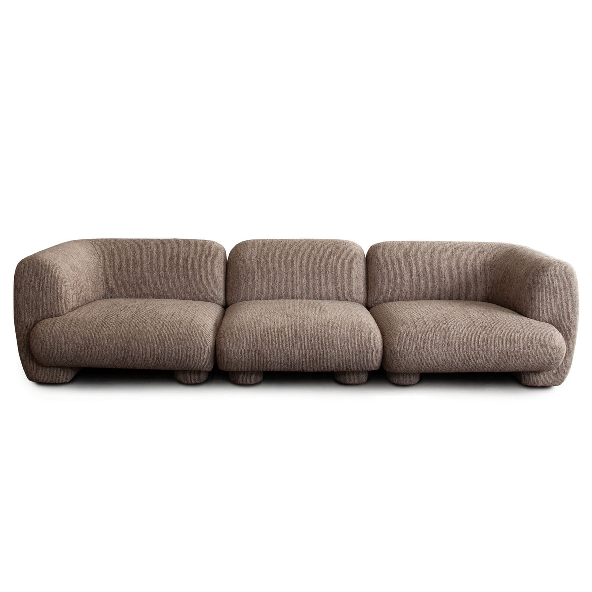 Wren Bark Textured Fabric 3-Pc Sofa - Ornate Home