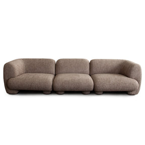 Wren Bark Textured Fabric 3-Pc Sofa - Ornate Home