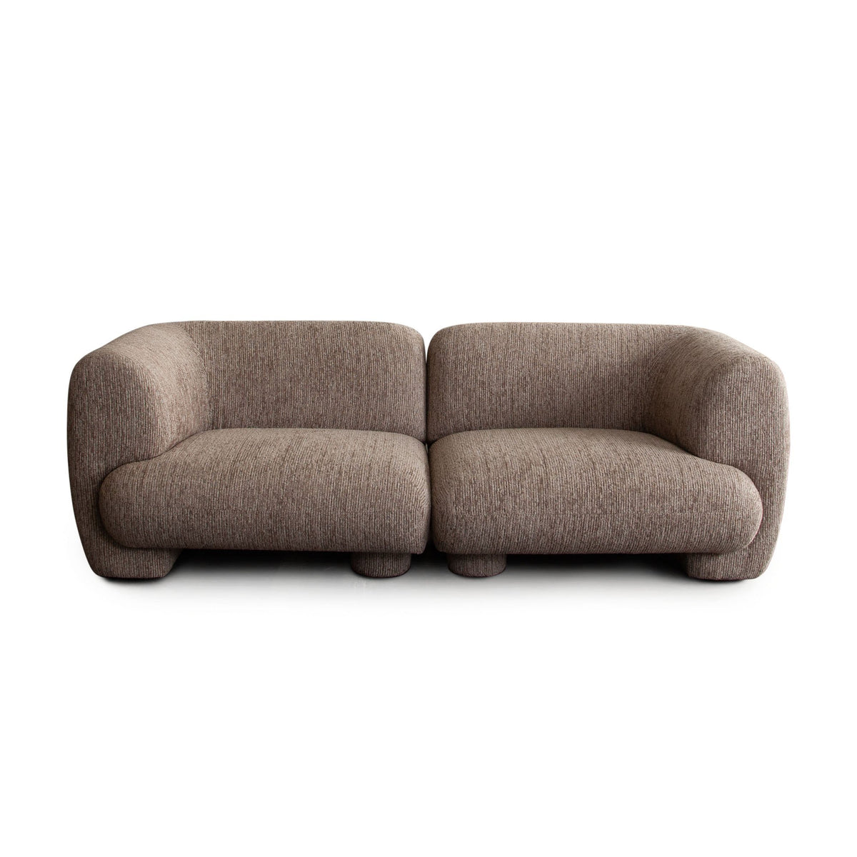 Wren Bark Textured Fabric 2-Pc Sofa - Ornate Home