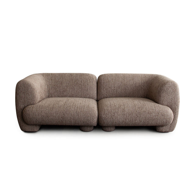 Wren Bark Textured Fabric 2-Pc Sofa - Ornate Home