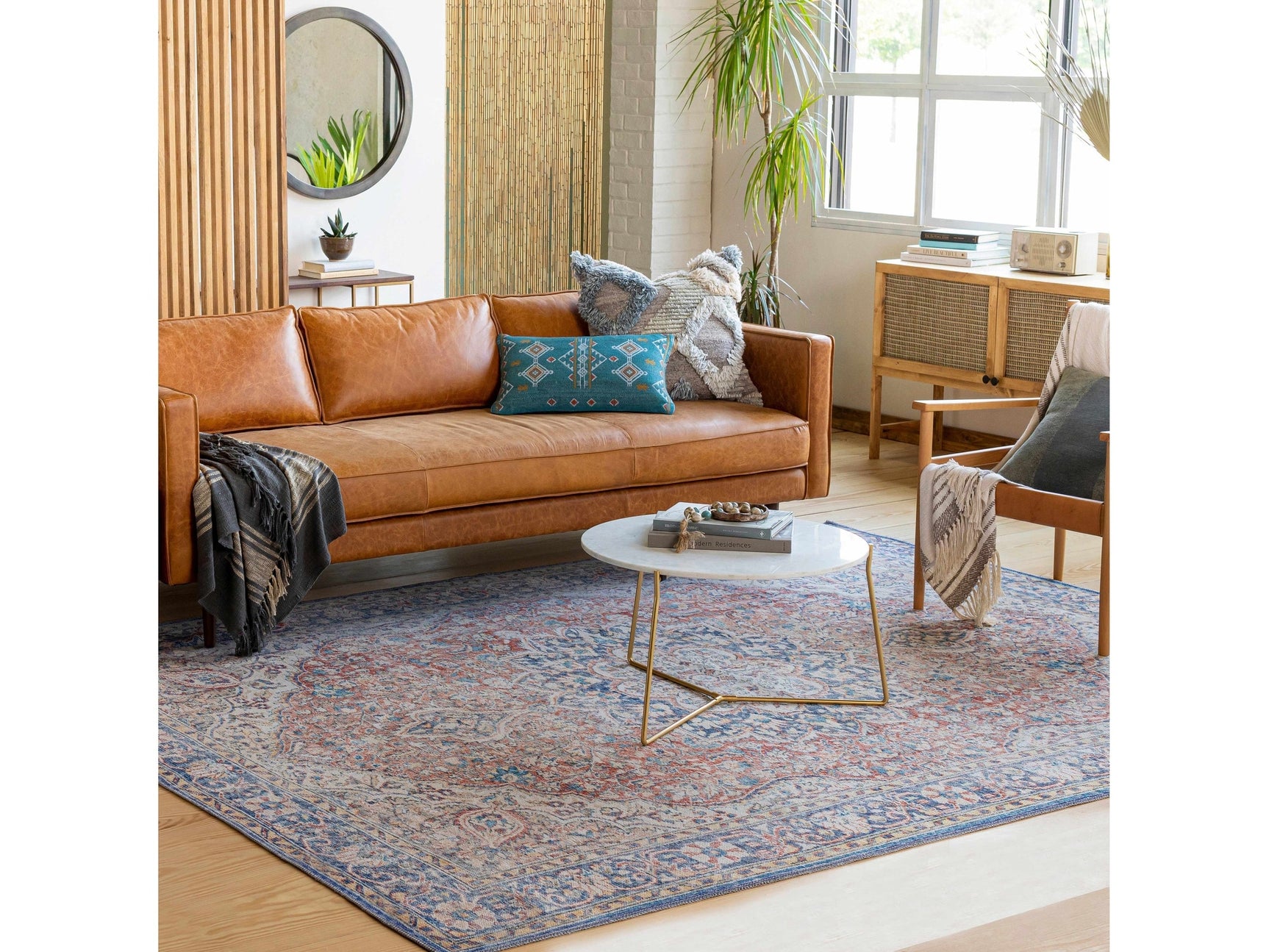 Wacousta Red&Blue Washable Rug - Clearance - Ornate Home