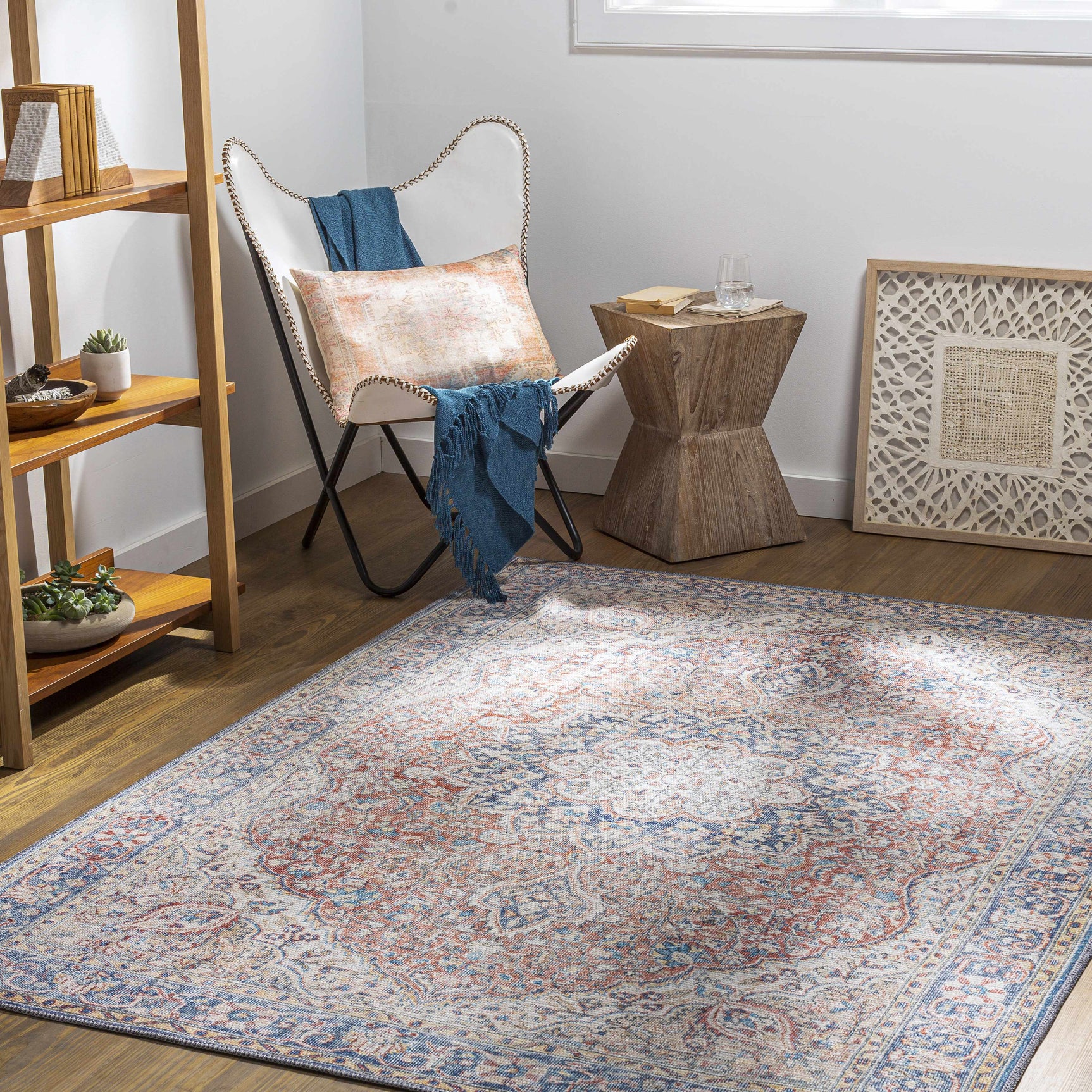 Wacousta Red&Blue Washable Rug - Clearance - Ornate Home