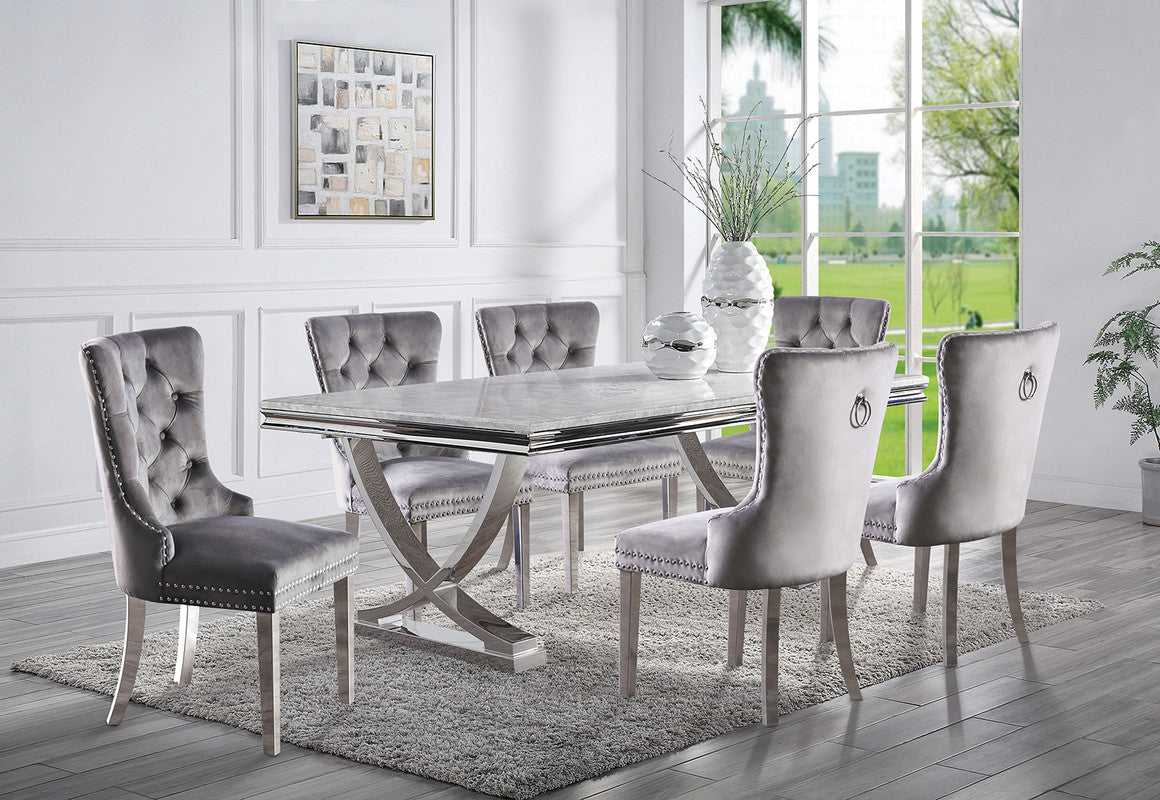 Wadenstil Chrome Dining Table - Ornate Home