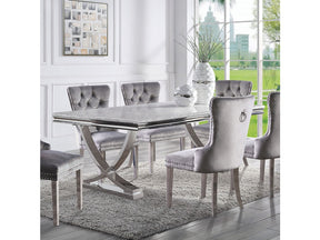 Wadenswil Chrome 7 Pc. Dining Table Set - Ornate Home