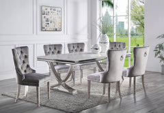 Wadenswil Chrome 7 Pc. Dining Table Set - Ornate Home