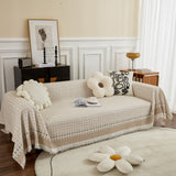 Waffle Lattice Fabric Sofa Cover, Multi-purpose Soft Sofa Throw, Couch Cover Blanket Throws for Couches - Ornate Home