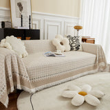 Waffle Lattice Fabric Sofa Cover, Multi-purpose Soft Sofa Throw, Couch Cover Blanket Throws for Couches - Ornate Home
