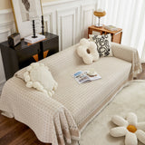 Waffle Lattice Fabric Sofa Cover, Multi-purpose Soft Sofa Throw, Couch Cover Blanket Throws for Couches - Ornate Home