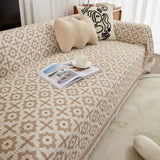 Waffle Lattice Fabric Sofa Cover, Multi-purpose Soft Sofa Throw, Couch Cover Blanket Throws for Couches - Ornate Home