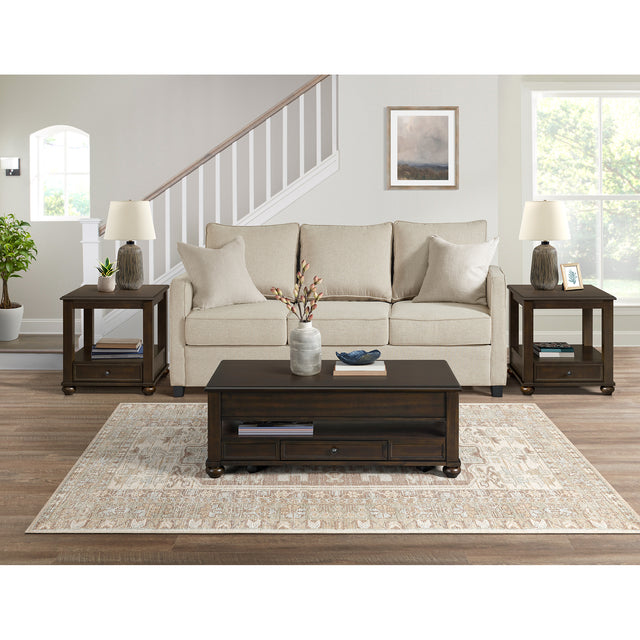 Wagner Cherry 3-Piece Rectangular Lift Occasional Table Set