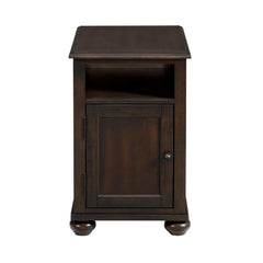 Wagner Cherry Chairside Table with USB - Ornate Home