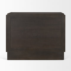 Wagner Dark Brown Wood with Arched Design Accent Cabinet - Ornate Home