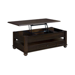 Wagner Cherry Rectangular Lift-Top Coffee Table with Casters