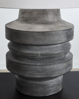 Wahida Distressed Black Poly Table Lamp - Ornate Home