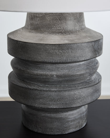 Wahida Distressed Black Poly Table Lamp - Ornate Home