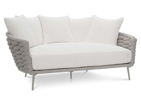 Wailea Nordic Grey/White/Cream Outdoor Daybed - Ornate Home