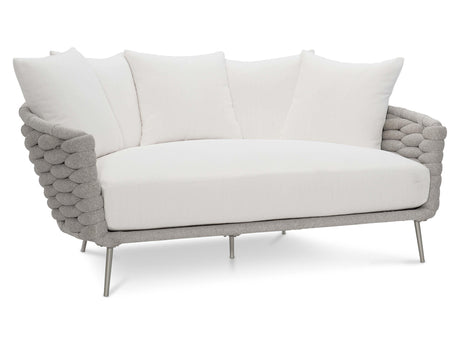 Wailea Nordic Grey/White/Cream Outdoor Daybed - Ornate Home