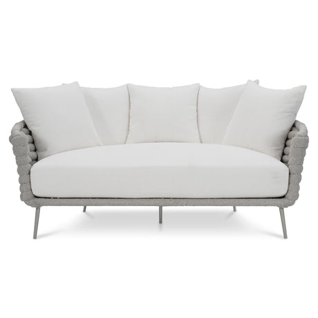 Wailea Nordic Grey/White/Cream Outdoor Daybed - Ornate Home